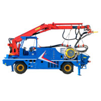 Chariot à béton pour projection humide avec une capacité de pulvérisation de 35 m3 par heure et une largeur de pulvérisation de 26 m