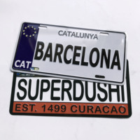Plaque d'immatriculation personnalisée en aluminium gaufré, format US, vierge, pour décoration automobile