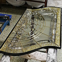 Verre de porte encastré, verre de porte en fer forgé, inserts de porte en verre avec un nouveau design