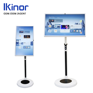 Televisor Portátil Inteligente Interactivo con Pantalla Táctil LED Android Recargable, Full HD 40-75Hz, Gabinete Blanco con Ruedas, Mini LED y LCD - Product Image 1
