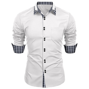 <span class=keywords><strong>Camicia</strong></span> nuova moda abbigliamento <span class=keywords><strong>uomo</strong></span> primavera e autunno moda <span class=keywords><strong>a</strong></span> <span class=keywords><strong>scacchi</strong></span> colore bloccato Business snellente <span class=keywords><strong>camicia</strong></span> Casual - Product Image 1
