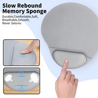 Alas Mouse Ergonomis Lucu dengan Penyangga Pergelangan Tangan, Nyaman, Anti-Selip, Alas PU, untuk Rumah, Kantor, Gaming, Laptop, Komputer, Pereda Nyeri, Tersedia