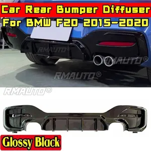 สำหรับ BMW F20 ปี 2015-2020 อุปกรณ์ตกแต่งรถยนต์ BMW F20 ชุดแต่งกันชนหลังแบบมันเงา สีดำ สไตล์ Splitter Diffuser Body Kit - Product Image 2
