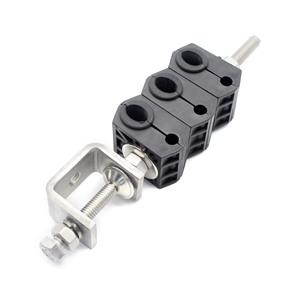 Abrazadera de Alimentador Combinada Tipo Pasante, Abrazaderas de Acero Inoxidable para Cables de <span class=keywords><strong>Fibra</strong></span> <span class=keywords><strong>Óptica</strong></span> de Doble Orificio, Abrazadera de Alimentador RF de 1/2 Pulgadas - Product Image 4