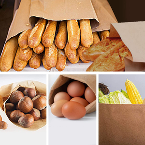 Bolsa de Papel Kraft Marrón Personalizada con Impresión, Apta para Alimentos, Biodegradable, con su Propio Logotipo, para Pizza, Leche, Azúcar - Product Image 4