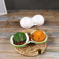 Nouveau Bol à Frites 2-en-1 Unique en Céramique pour Sauce – Vente en Gros – Petit Bol à Trempette
