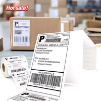 Label Pengiriman Thermal Die Cut Pabrik 4x6 100x150mm Harga Ekspres Waybill Label Logistik Pengiriman Gulungan Kertas