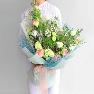 Papier coréen pour fleurs maille papier cercle filet creux papier d'emballage fleuriste fournitures d'emballage pour anniversaire mariage - Product Image 6