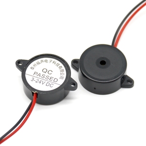 2310E 23MM 3~24V 12VDC Zumbador piezoeléctrico activo con circuito de accionamiento, alarma continua, montaje en panel y cables - Product Image 1