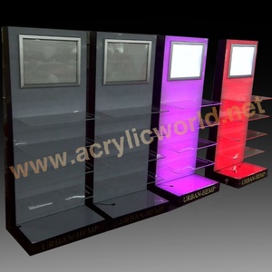 Floor Standing LED Acrylic Display <b>Stand</b> with LCD Screen Digital Showcase Rack with Video Advertising Display for Retail Store - Product Image 6