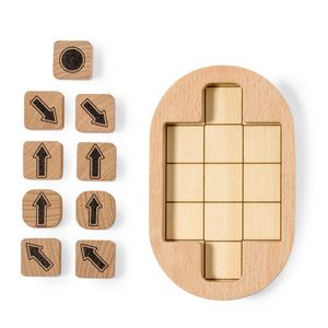 New Arrival Mini Portable Puzzle Table <b>Game</b> for Kids Custom Logo Made of Wood 4-Color Graphic Printing Wholesale Promotion - Product Image 4
