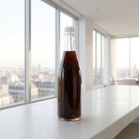 Bouteille de spiritueux classique en verre transparent, 500ml, 700ml, 750ml, avec bouchon à vis, pour whisky, vodka, brandy, spiritueux – Offre Spéciale