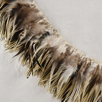 Plumes de blaireau en gros, enfilées, couleur naturelle, pour fêtes, carnavals, bricolage, vêtements, accessoires de décoration