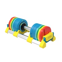 Haltères hexagonaux réglables chromés Powerblock GYM avec poignée droite, personnalisables OEM/ODM avec logo, pour fitness et musculation