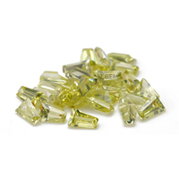 Lot de pierres précieuses en vrac, pierre CZ olive de 4 mm, coupe baguette, zircone cubique pour bijoux