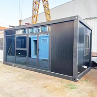 Maison modulaire préfabriquée en bois et acier, design moderne de ferme de luxe, portable, avec cuisine