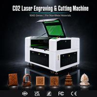 Graveur laser CO2 9060 pour les ateliers de personnalisation, la création de panneaux, de modèles, de cadeaux, d'emballages et de produits personnalisés