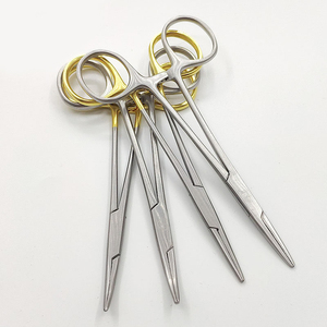 Pinza Hemostática KEWO, Pinza de Bloqueo Tipo Mosquito, Acero Inoxidable, Bañada en Oro, Porta Agujas Veterinario, Instrumento Quirúrgico - Product Image 2