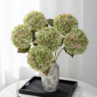 Hydrangea artificielle Y-110 à tige unique, fleur d'hortensia artificielle pour la décoration de la maison, des tables de mariage et des arrangements floraux