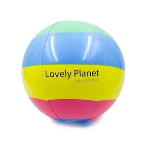 Pelota Inflable de 16 Pulgadas con Logotipo Personalizado, Globos Multicolores Holográficos, Pelota de Playa Grande de PVC para Niñas - Product Image 1