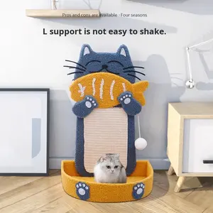 Rascador <span class=keywords><strong>para</strong></span> <span class=keywords><strong>Gatos</strong></span> Grande con Diseño <span class=keywords><strong>de</strong></span> Dibujos Animados, Resistente al Desgaste, <span class=keywords><strong>de</strong></span> Sisal que No Desprende Pelos, Casa <span class=keywords><strong>para</strong></span> <span class=keywords><strong>Gatos</strong></span> Integrada, Estructura <span class=keywords><strong>para</strong></span> Trepar Vertical - Product Image 2