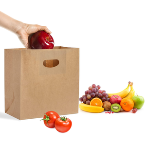 Sacs en papier kraft personnalisés imprimés avec votre propre logo, qualité alimentaire, à prix fabricant, avec poignée, pour cadeaux et achats, à bas prix - Product Image 4