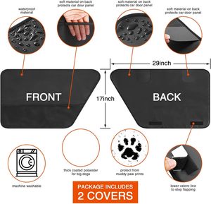 Protection de porte de voiture pour chien, lot de 2, anti-rayures pour animaux, housses de porte de véhicule imperméables, protection de panneau intérieur de camion, universel et sûr - Product Image 3