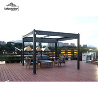 Usine directe Pergola de jardin en aluminium résistant aux UV Gazebo en métal pavillon Pergola à stores automatiques