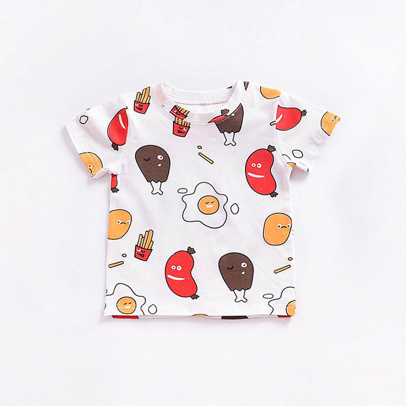 Wholesale T Shirt Kids Models 100% Cotton Material