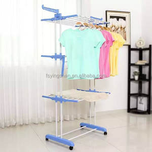 Excellent-Quality 4-Tier Oversize Metal Floor Standing Clothes <b>Rack</b> Foldable Indoor Balcony <b>Drying</b> Shoe <b>Rack</b> <b>for</b> Bathroom Use - Product Image 2