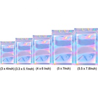 Emballage de bonbons holographique 3.5g, petit sac en Mylar à fermeture éclair Transparent pour aliments, sac à fermeture éclair personnalisé, impression de Gravure Recyclable accepté