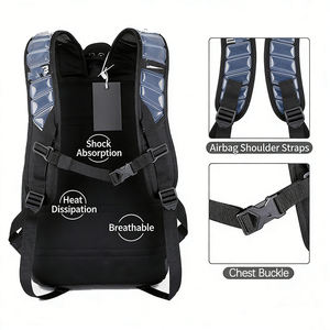 กระเป๋าเป้บาสเก็ตบอลสุดฮิต คุณภาพสูง ดีไซน์ทันสมัย กันน้ำ ความจุเยอะ เหมาะสำหรับนักเรียน ออกกำลังกาย พร้อมแผ่นรองหลังแบบ Air Cushion - Product Image 3