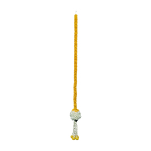 Artificial Marigold <b>Hanging</b> Garland Yellow <b>White</b> Floral String for Wedding Decoration Festival Decor Temple Pooja Home - Product Image 1