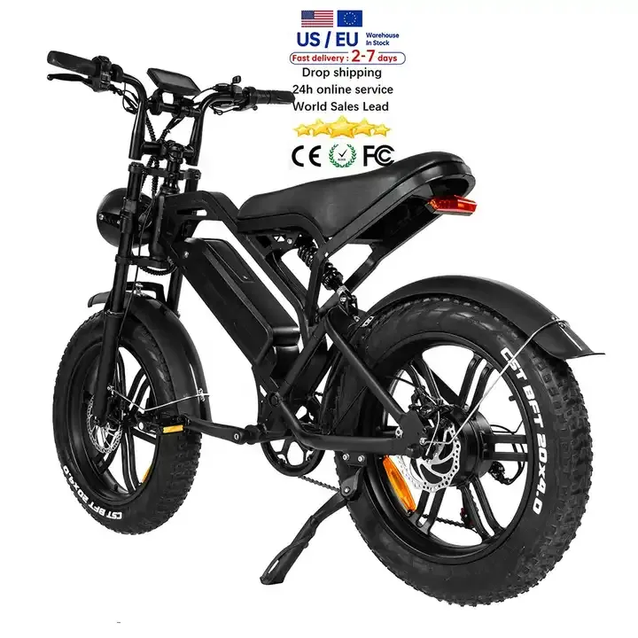 V20 EBIKE Hot Selling Design Belt Drive Electric Motor Bike with Fat Tire Electric Other Bikes Bicycle Lithium Battery 48V 500W