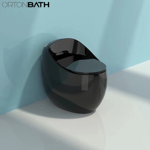 ORTONBATH Egg Shape One Piece Inodoro Ceramic Toilette Bowl One Piece <strong>Toilet</strong> Dual Flush <strong>Blue</strong>, Glossy White <strong>Toilet</strong> - Product Image 2