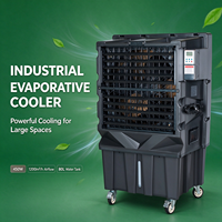 Système de ventilation par évaporation pour ferme avicole 450W 12000m³/h – Refroidisseur d'air portable avec rideau d'eau