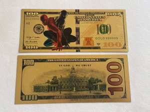 Billete Conmemorativo de Superhéroe de <span class=keywords><strong>Marvel</strong></span> con Lámina Dorada, Coleccionable, Novedad para Fiestas - Product Image 2