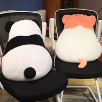 Coussin en peluche animal mignon, décoration créative pour canapé et chambre, coussin doux en forme de chat, panda, dinosaure