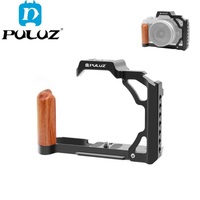 Cage stabilisatrice pour appareil photo PULUZ en métal noir, très vendue, avec poignée en bois pour appareil photo hybride Nikon ZFC