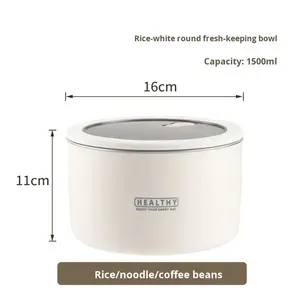 Office Workers Students 304 Stainless Steel <b>Round</b> Microwaveable Single-Tier Leak-Proof Sealed Portable Lunch <b>Box</b> 1-2L Capacity - Product Image 6