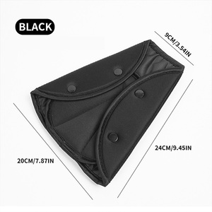 नरम बुना हुआ कपड़ा मोटर वाहन सीट बेल्ट कंटेनर सुविधाजनक त्रिकोण बटन प्रकार कार सुरक्षा बेल्ट - Product Image 6