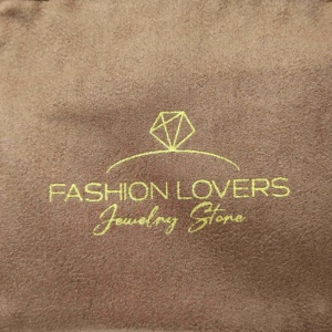 Pochette en suède avec cordon de serrage, personnalisable avec logo imprimé, pour maquillage, cosmétiques, bijoux, bagues, parfums, sac anti-poussière en velours, vente en gros OEM/ODM - Product Image 2