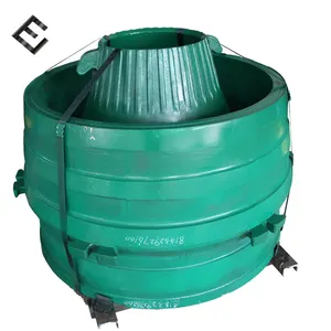 Mangan Thép Mn18cr2 Cone Crusher Bộ Phận Lõm Và Mantle Cho Nordberg Gp200,Gp300,Gp500