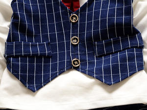 Conjuntos de Ropa para Niños, Trajes de Pantalones con Tirantes y Camisa para Bebés, Venta al Por Mayor - Product Image 3