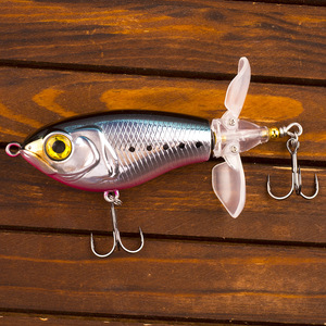 Popper-Stiftköder aus ABS für Oberflächenfischen, 65mm 9g Whopper Plopper mit rotierendem Schwanz für Barsch, Hecht, See und Fluss - Product Image 5