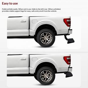 Marchepied latéral rétractable en aluminium pour hayon de camionnette Ford F150 2021-2023, marchepied manuel pliable pour hayon - Product Image 3