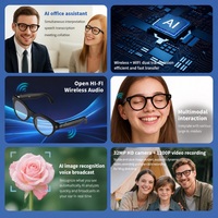 Gafas Inteligentes V03-T6, 32MP, Video 1200P, Traducción en Tiempo Real, Audio Hi-Fi Abierto, Modo Dual Inalámbrico Wi-Fi, Reconocimiento de Imágenes por IA, Voz