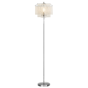 Lámpara de Pie Moderna con Base de Hierro, Pantalla de Tela Beige, Luz LED Cálida, Uso Residencial - Product Image 2
