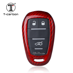 Étui à clés de voiture en fibre de carbone T-carbon Fit <span class=keywords><strong>Romeo</strong></span> Key Cover Auto Interior Accessories Key Case Pièce décorée Ventes d'usine - Product Image 1