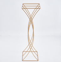 Nouveau porte-fleurs classique en métal doré Centre de table de mariage pour décorations